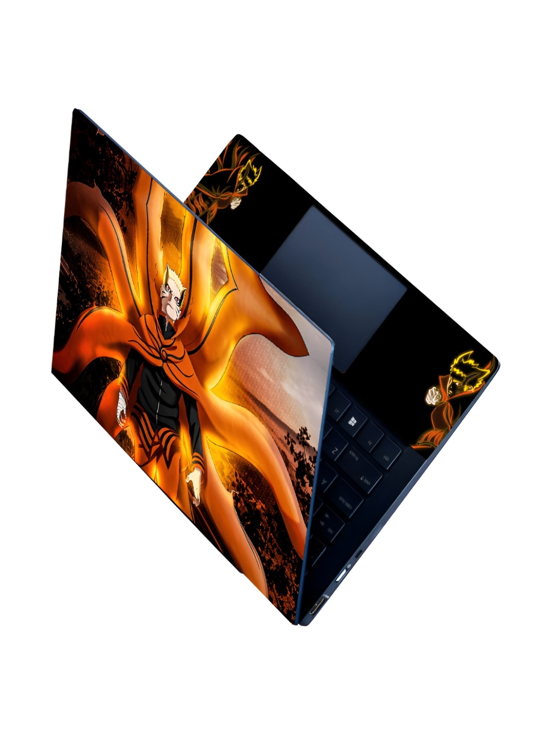 

CVANU Orange & Brown Anime Printed Self Adhesive Laptop Sticker