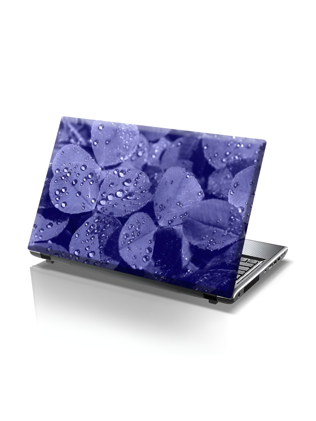 

CVANU Purple Water Droplets on Leaves Self Adhesive Laptop Sticker