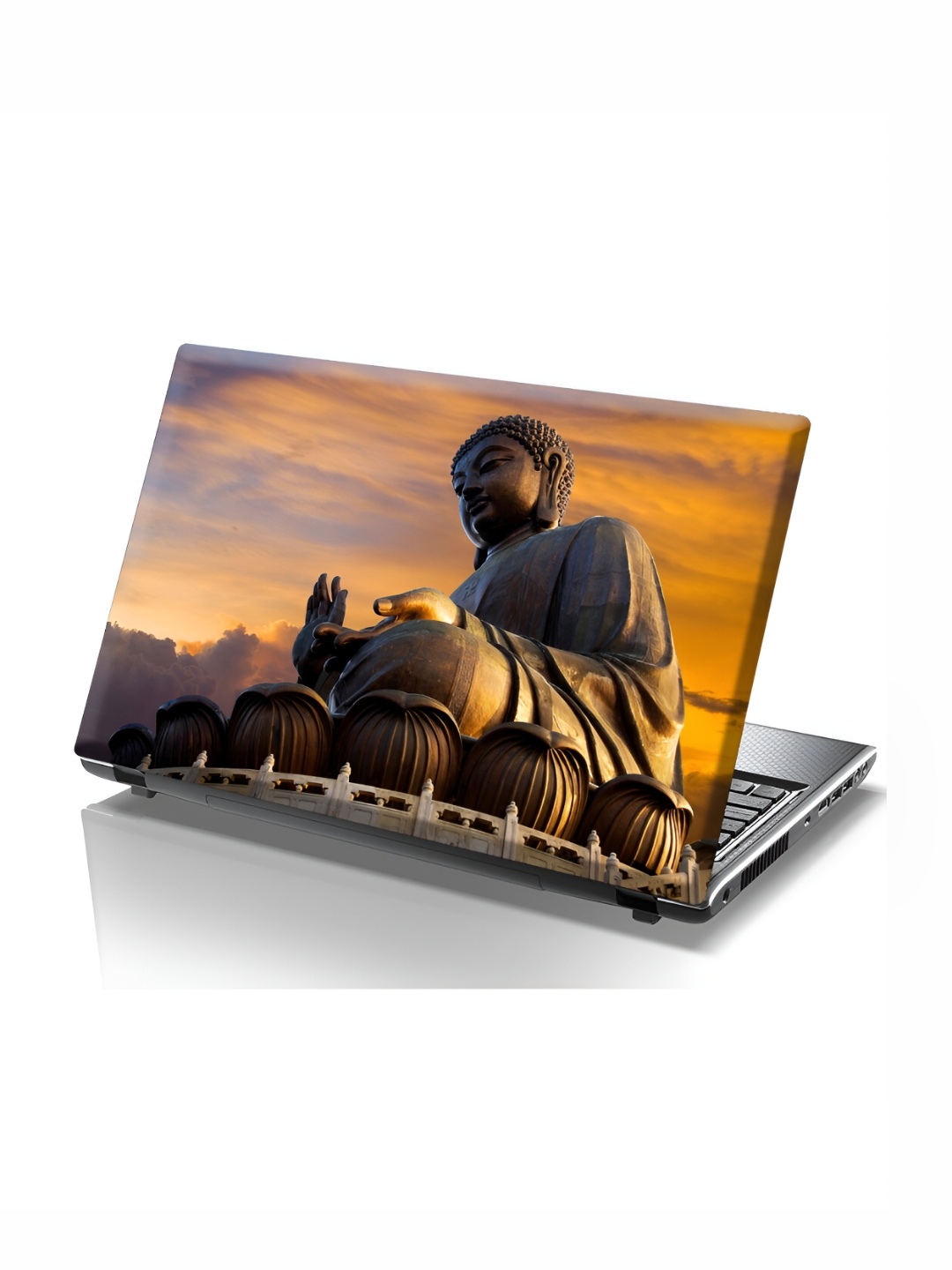 

CVANU Brown & Blue Buddha Self Adhesive Laptop Sticker