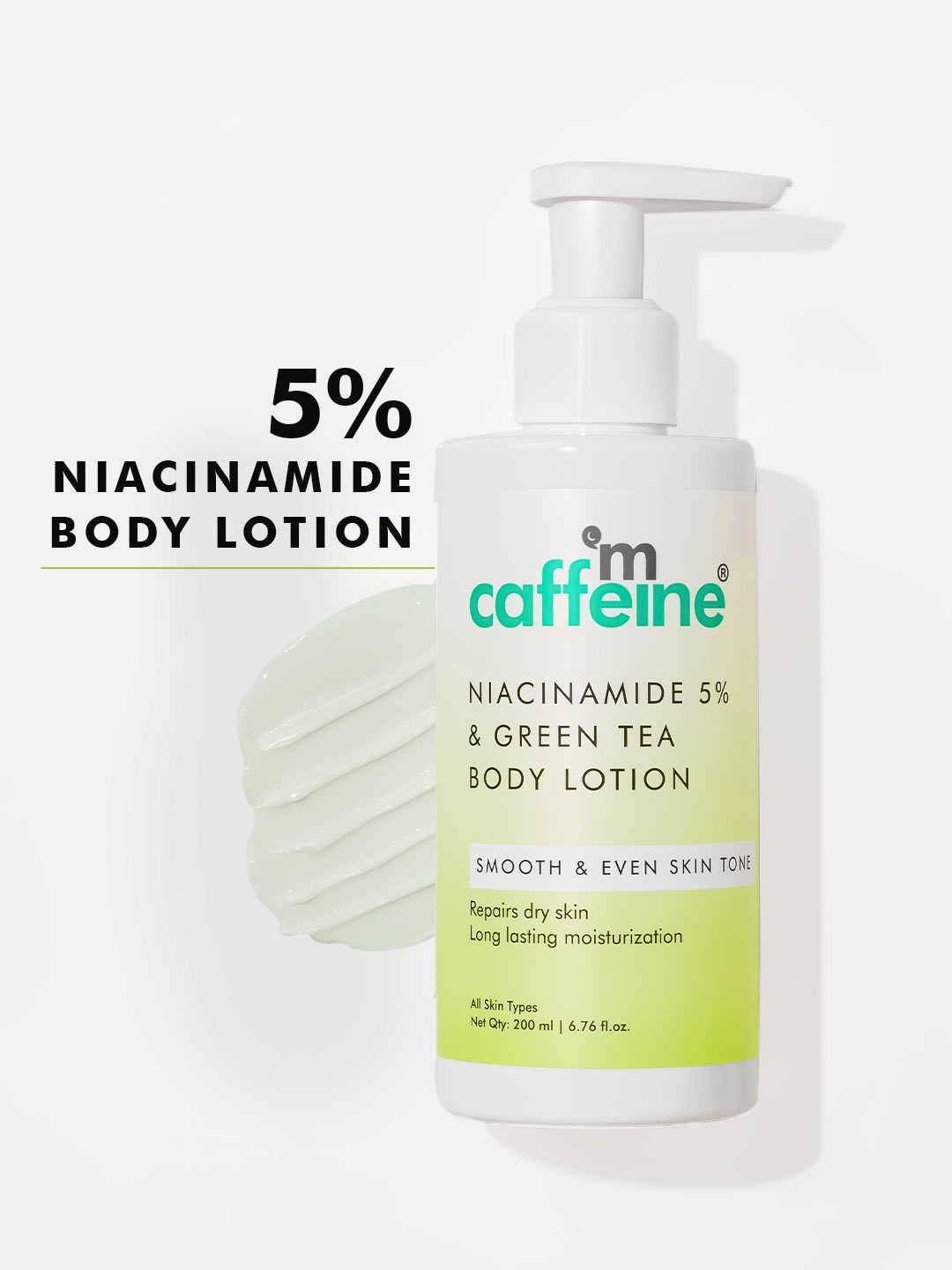 

MCaffeine Niacinamide 5% & Green Tea Body Lotion - 200ml, White