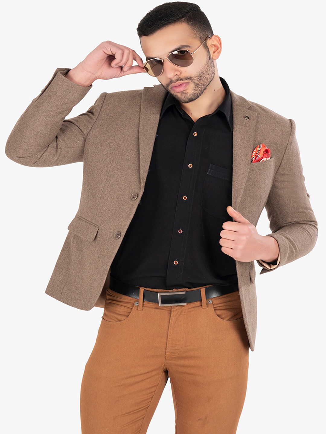 

Denis Parkar Slim-Fit Twill Single Breasted Blazer, Khaki