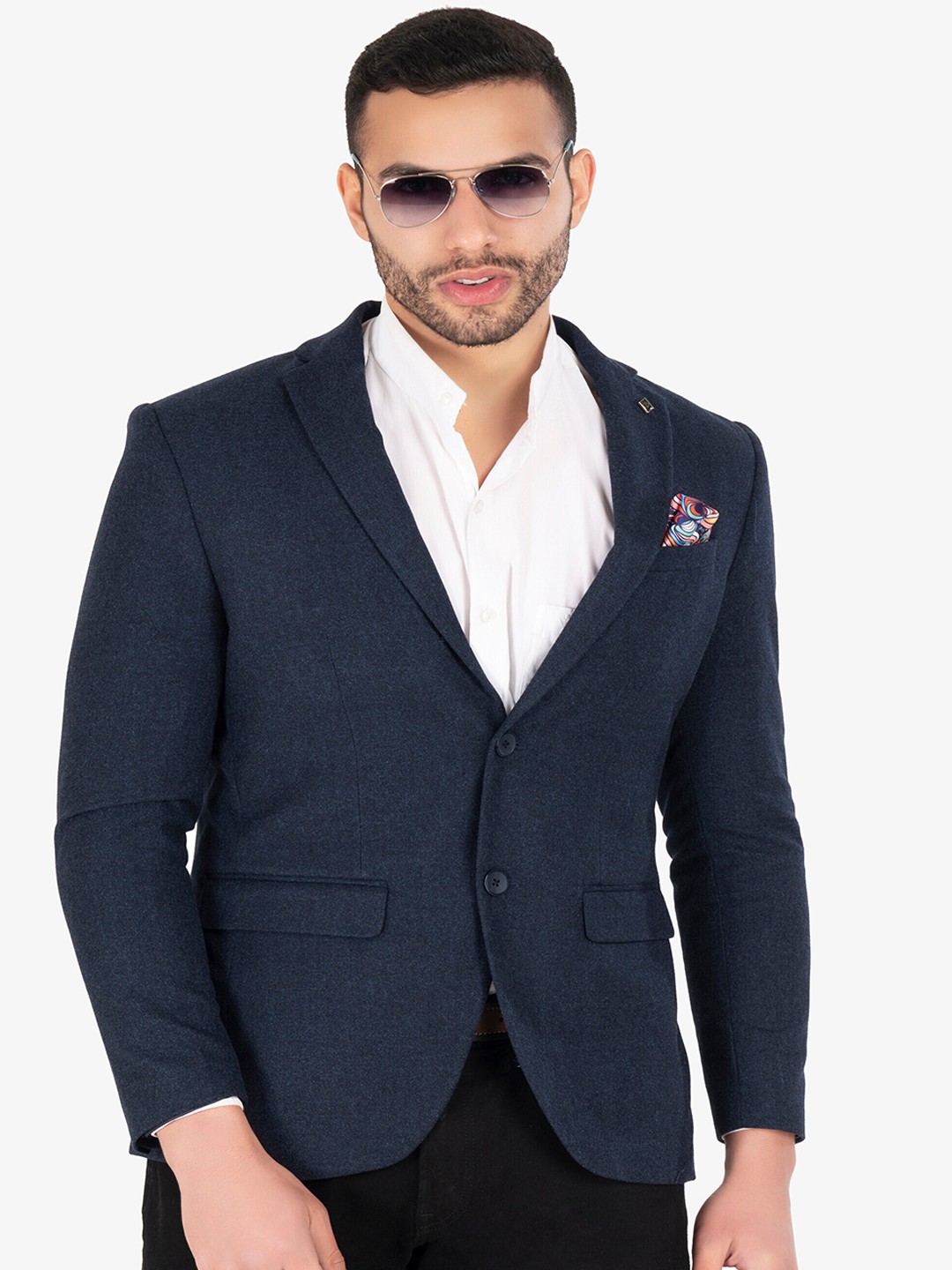 

Denis Parkar Slim-Fit Single Breasted Blazer, Navy blue