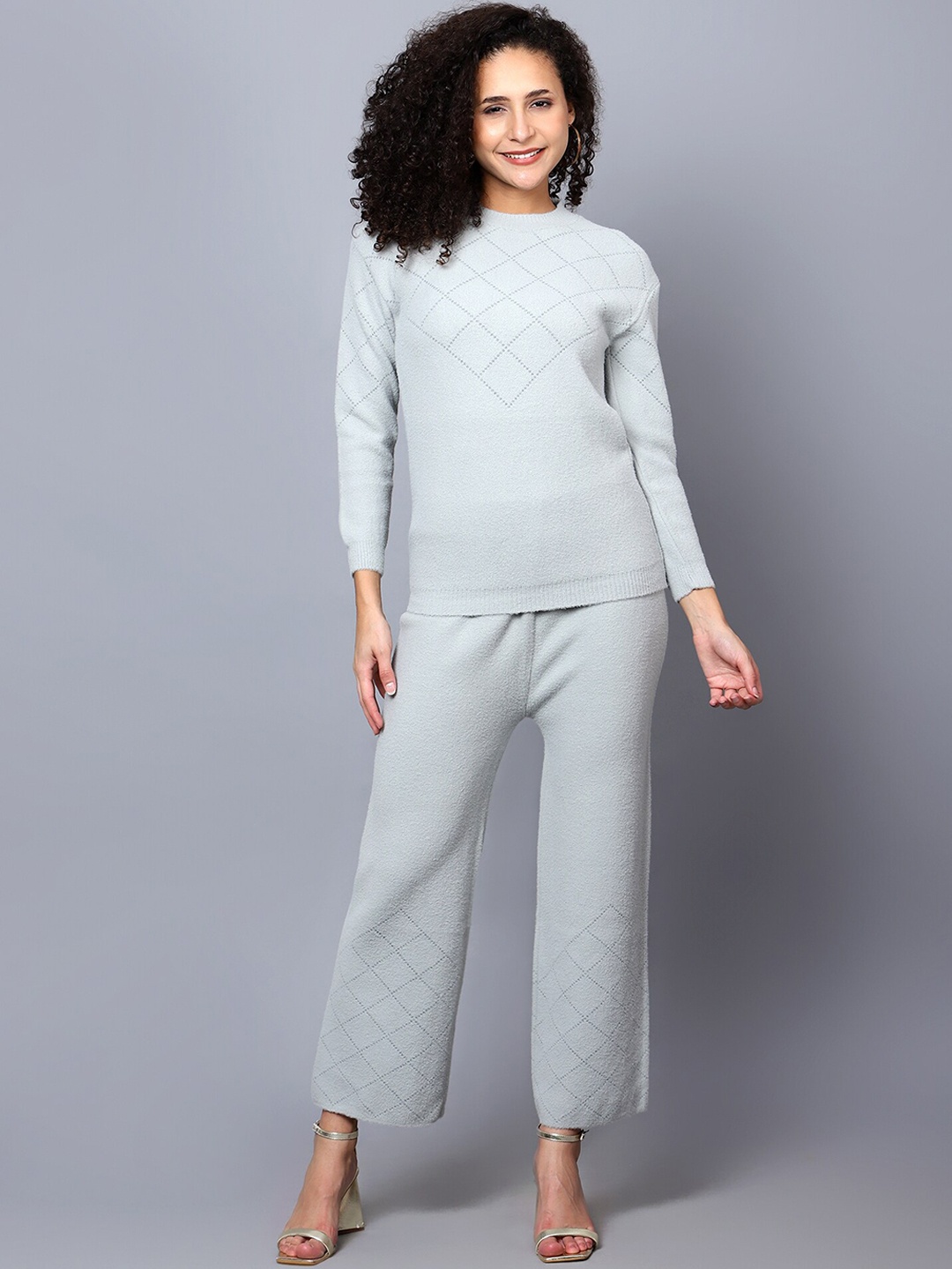 

Chemistry Self Design Sweatshirt & Trousers, Grey