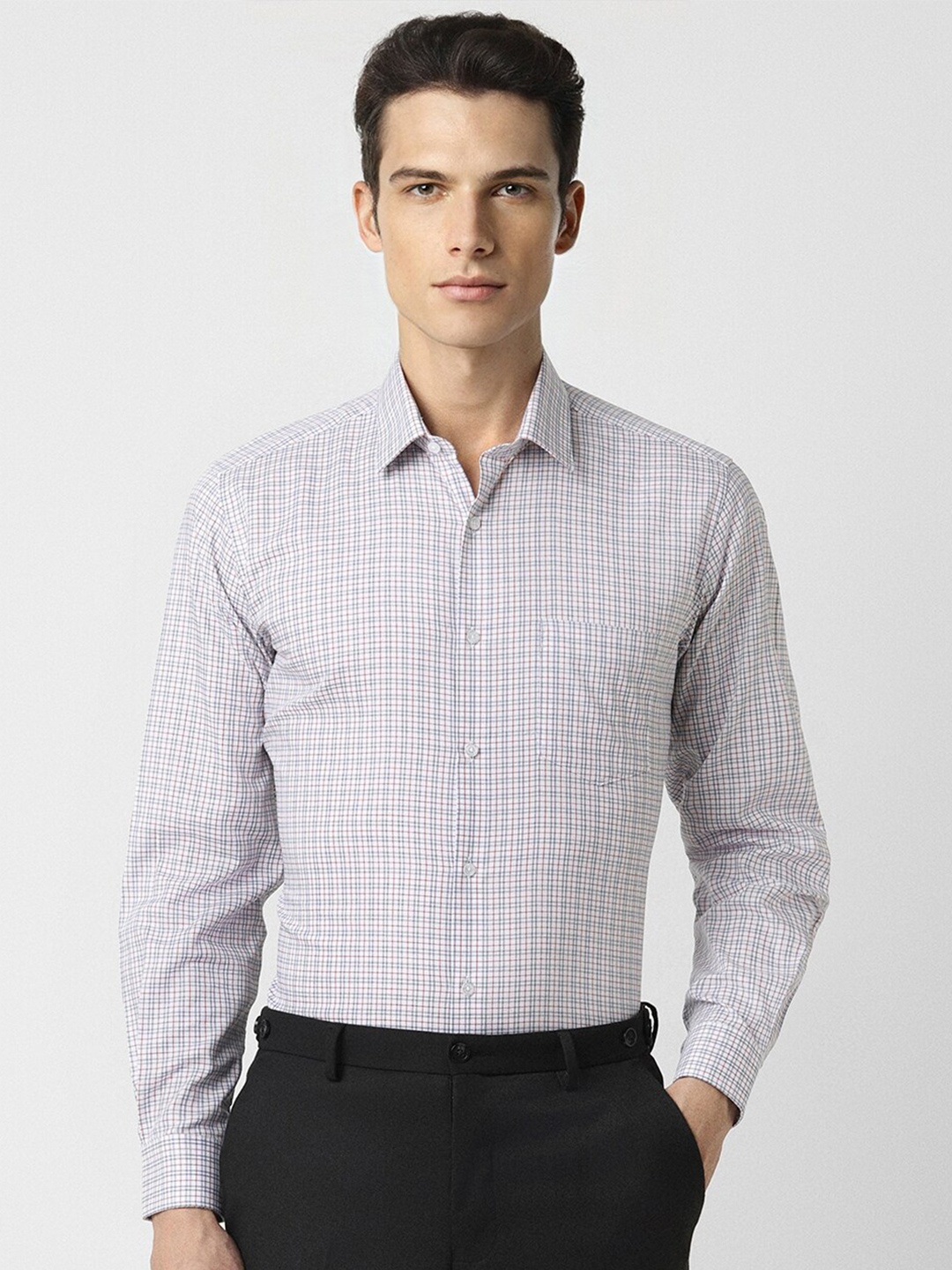 

Van Heusen Micro Checked Pure Cotton Formal Shirt, White