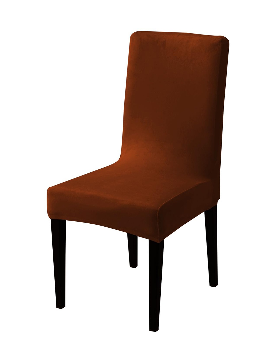 

HOKIPO Rust Coloured Velvet Chair Cover