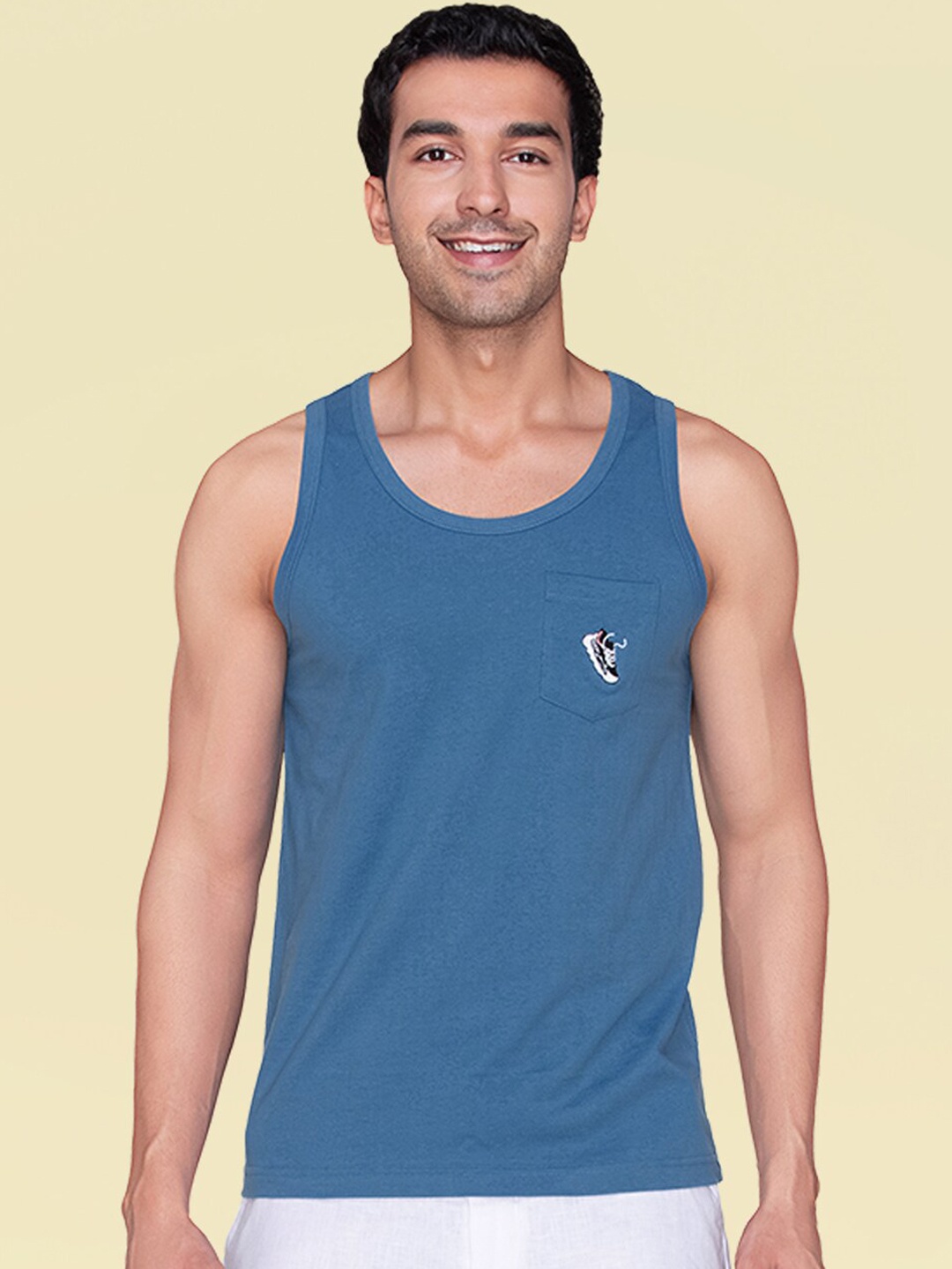 

XYXX Cotton Anti-bacterial Innerwear Gym Vest, Blue