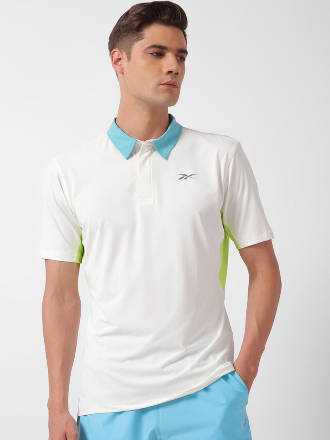 

Reebok Short Sleeves Polo Collar T-Shirt, White