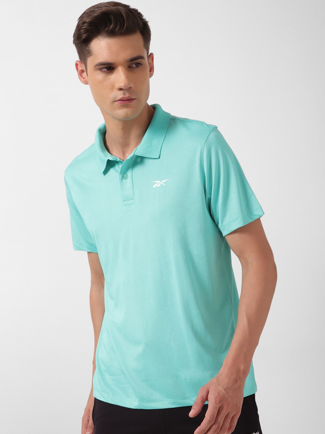 

Reebok Short Sleeves Polo Collar T-Shirt, Green