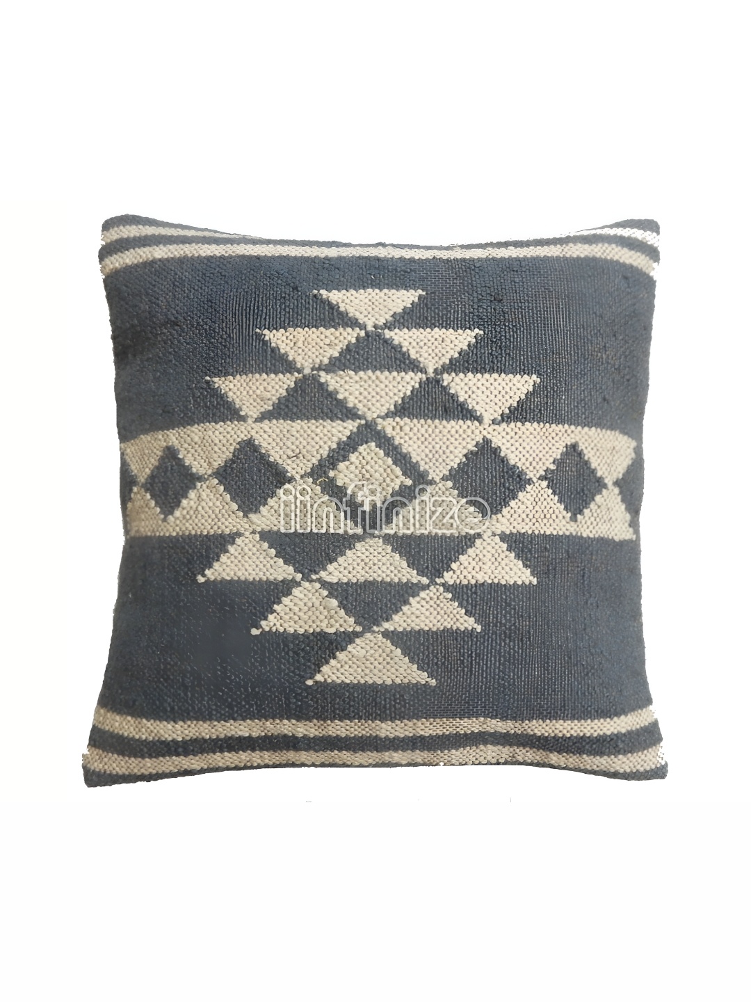 

iinfinize Grey and Beige Kilim Cushion Cover