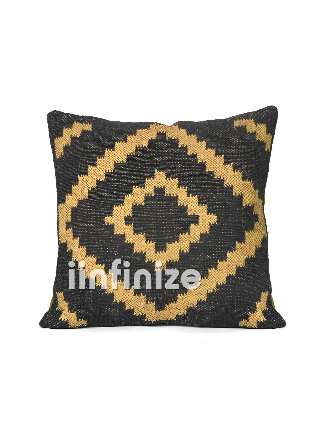 

iinfinize Black and Beige Kilim Cushion Cover