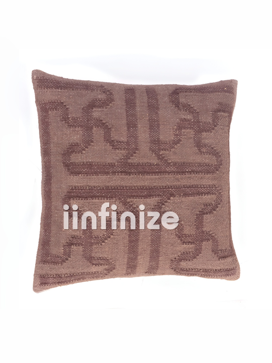 

iinfinize Brown Abstract Printed Square Kilim Cushion Cover