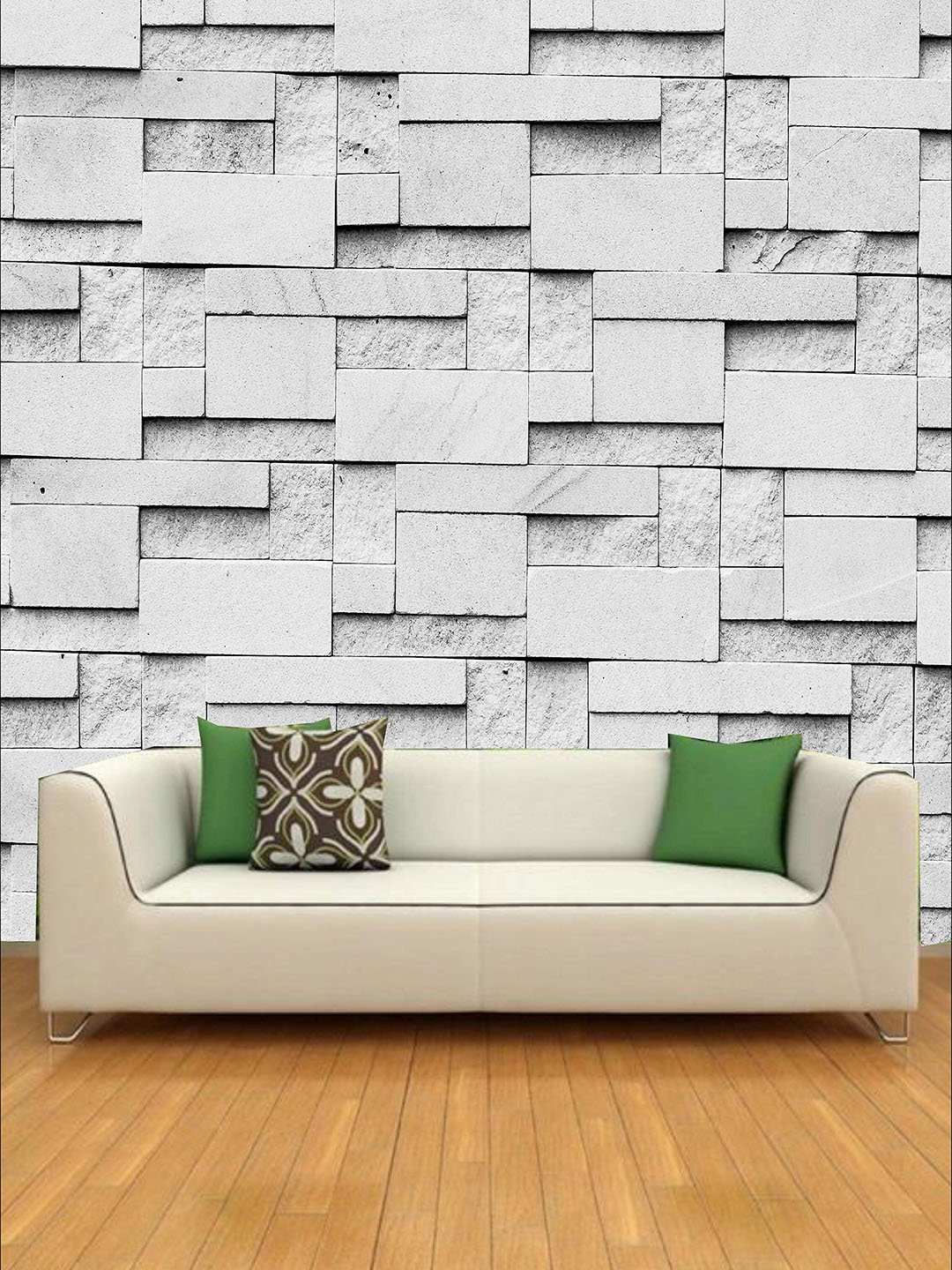 KSHIRSA White Block Pattern Self Adhesive Removable Wallpaper