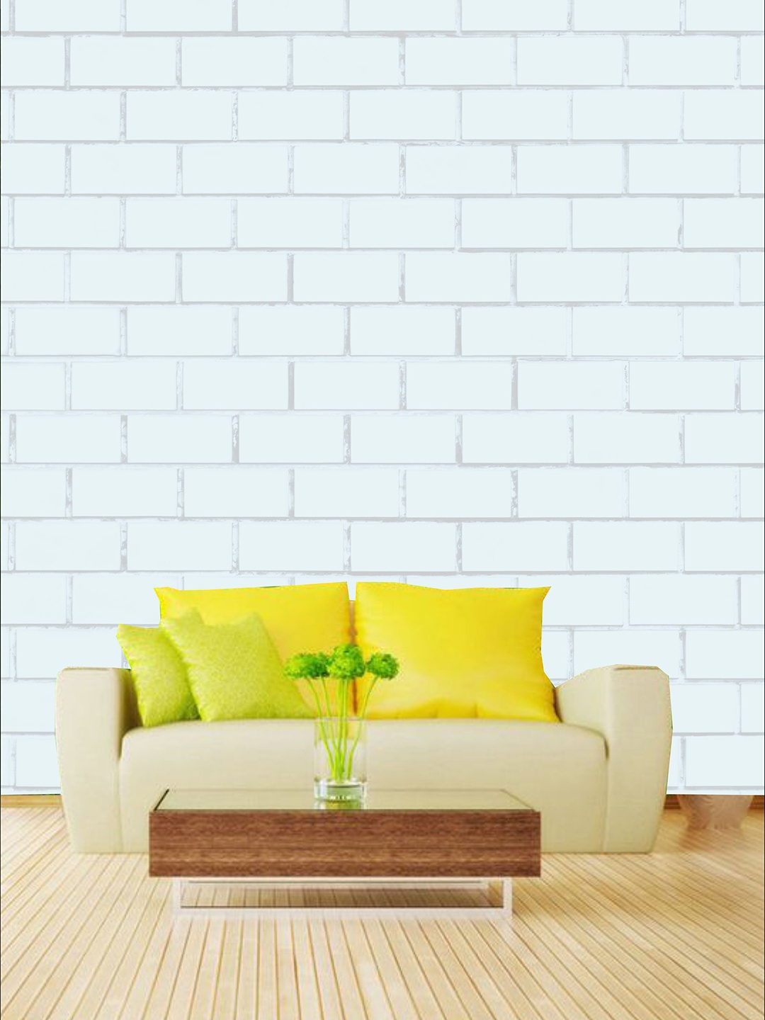 

KSHIRSA Light Blue Block Patterned Self Adhesive Removable Wallpaper