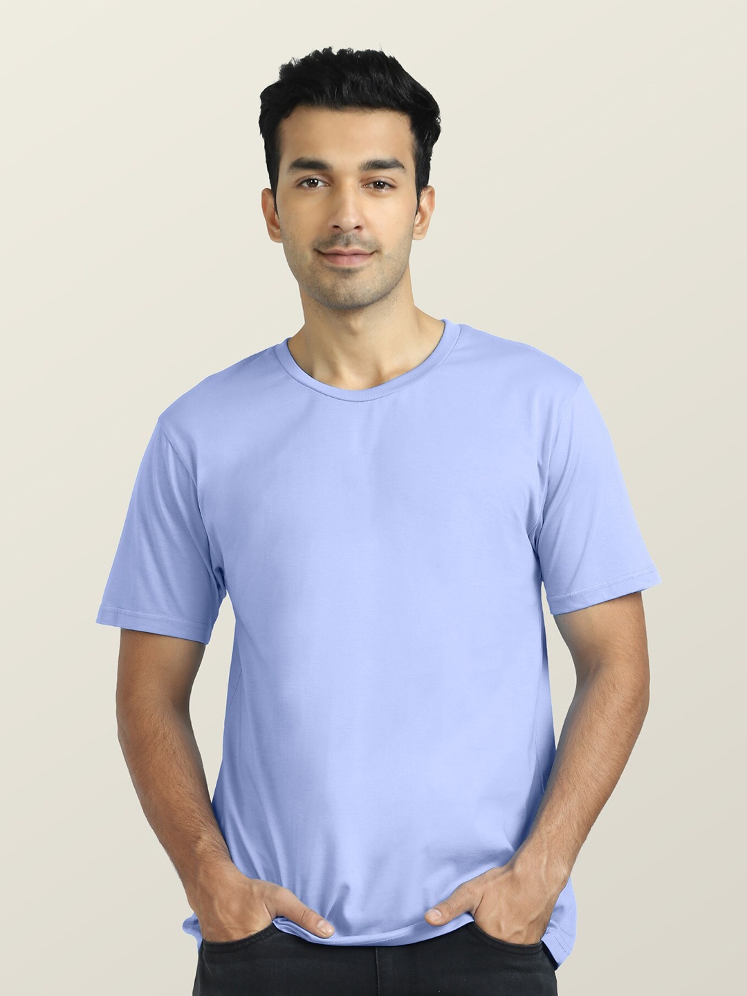 XYXX Short Sleeves Regular Fit Cotton T-shirt, Blue