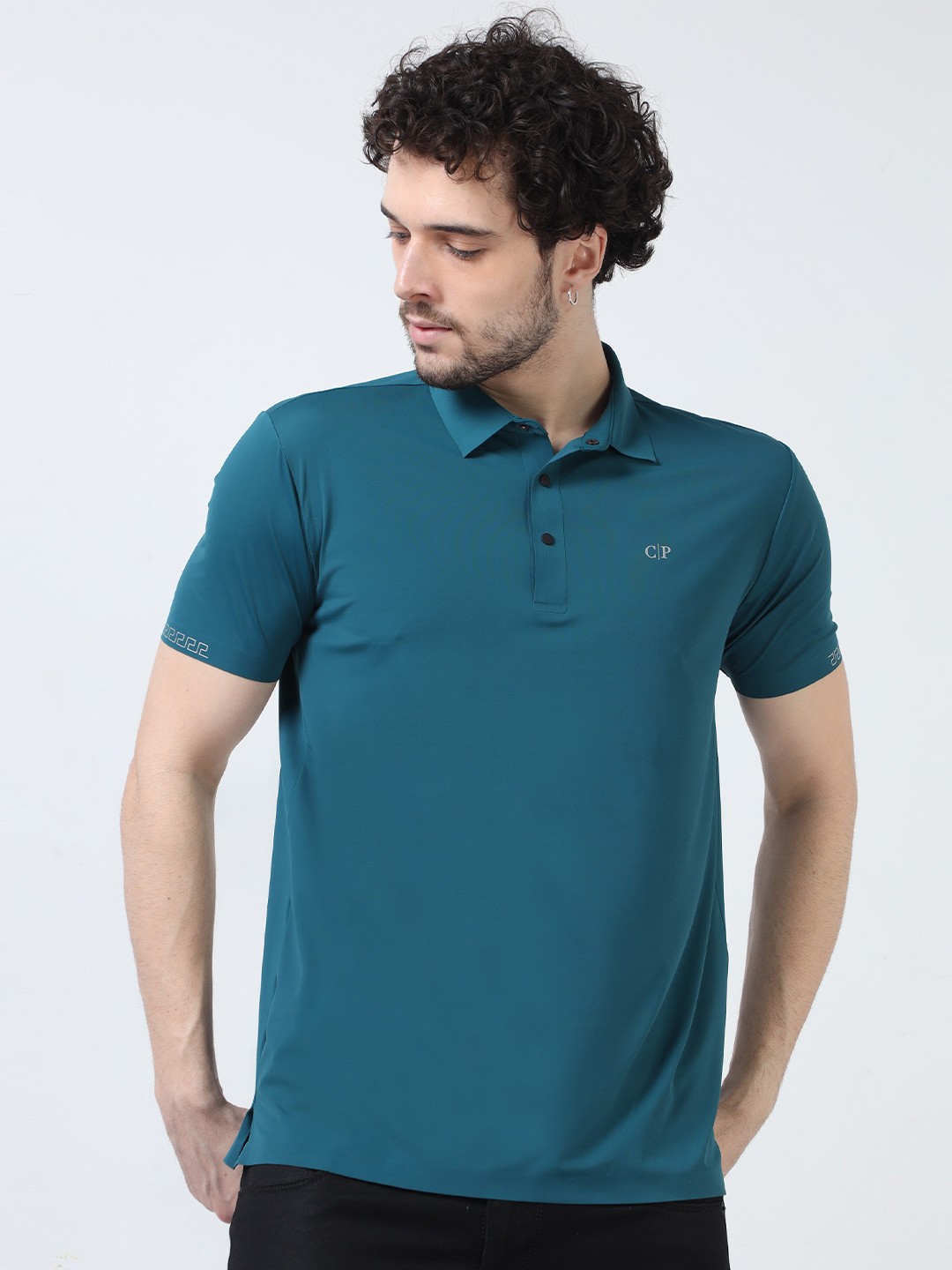 

Classic Polo Short Sleeves Polo Collar Slim Fit Cotton T-shirt, Teal