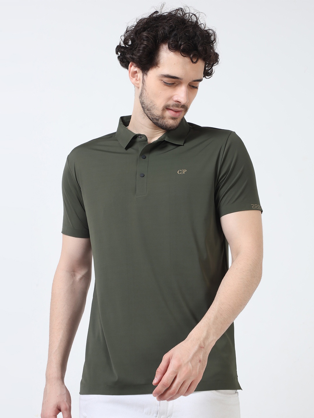 

Classic Polo Short Sleeves Slim Fit Cotton T-shirt, Olive