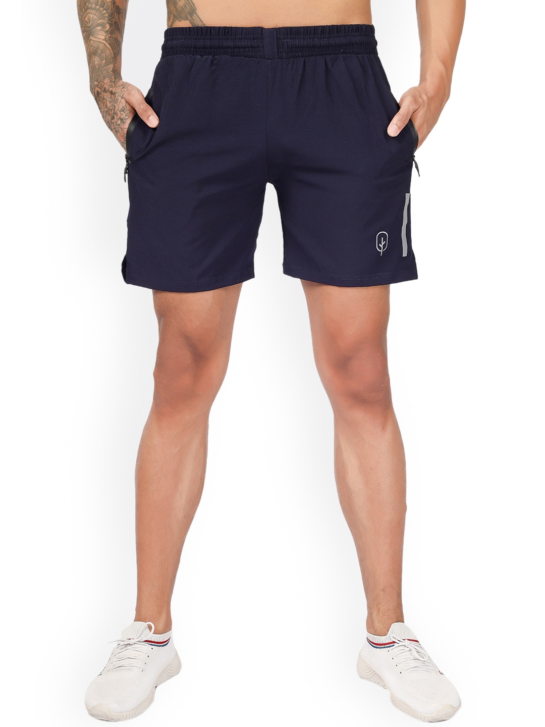 

BLUEFICUS Men Low-Rise Sports Shorts, Blue