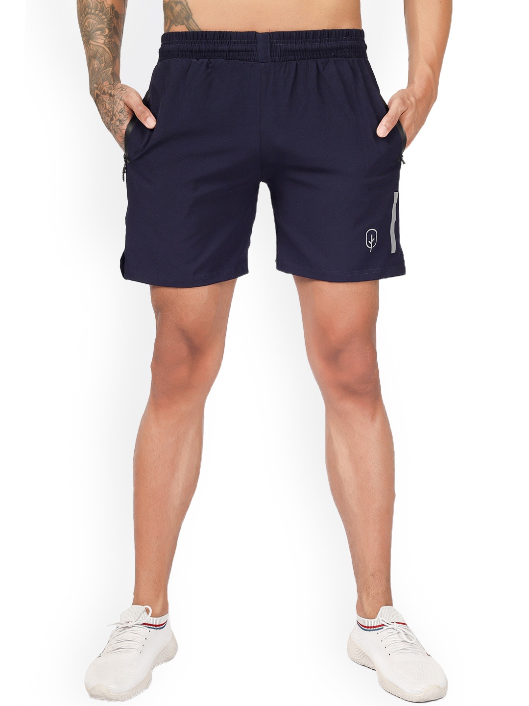 

BLUEFICUS Men Low-Rise Sports Shorts, Blue