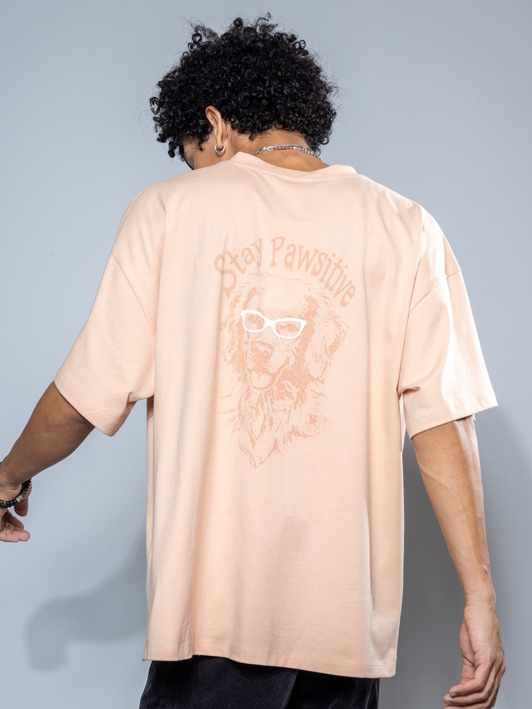 

H&M Relaxed Printed T-Shirt, Peach