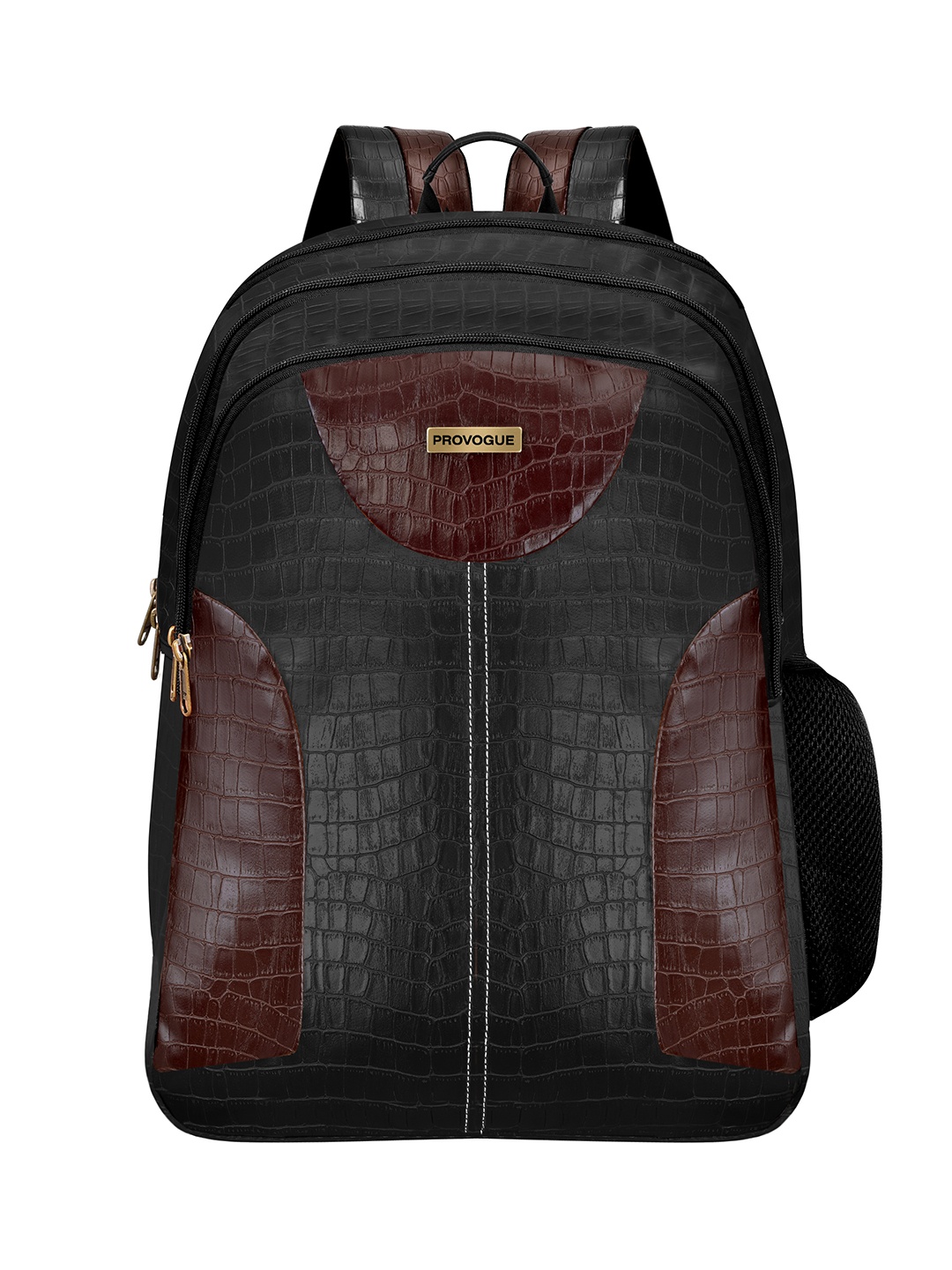 

Provogue Unisex Colourblocked Backpack with Compression Straps Up to 18 inch, Brown