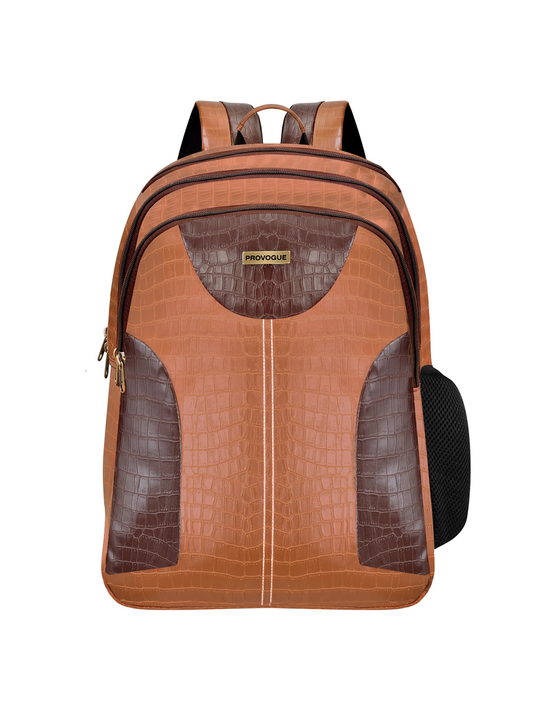 

Provogue Unisex Textured Backpack with Compression Straps Up to 18 inch, Tan