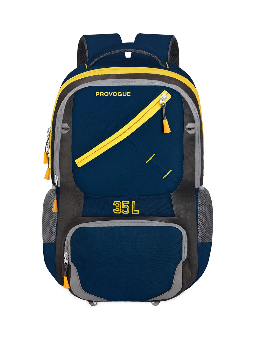 

Provogue Unisex Colourblocked Backpack with Anti-Theft Up to 18 inch, Navy blue