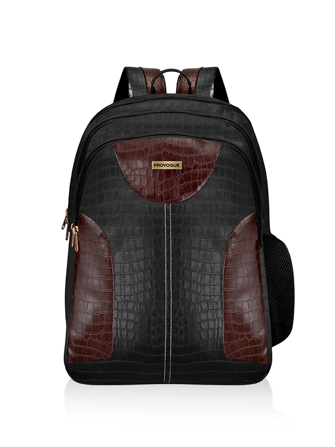 

Provogue Unisex Textured Compression Straps Backpack, Black