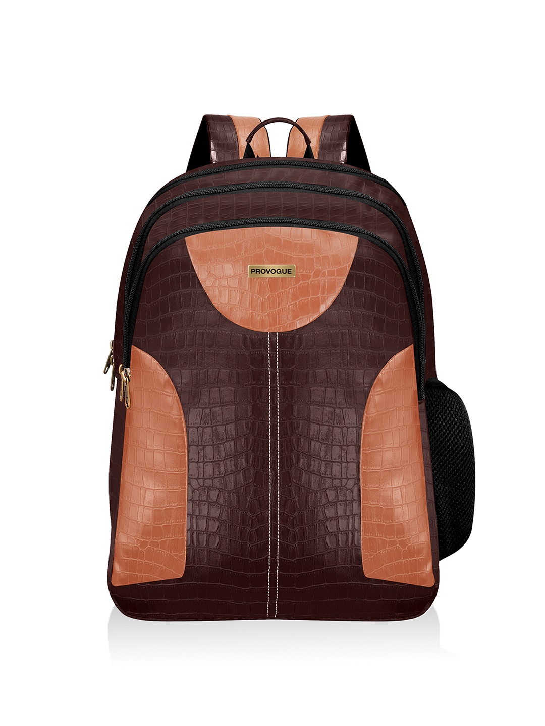 

Provogue Unisex Textured Backpack, Brown