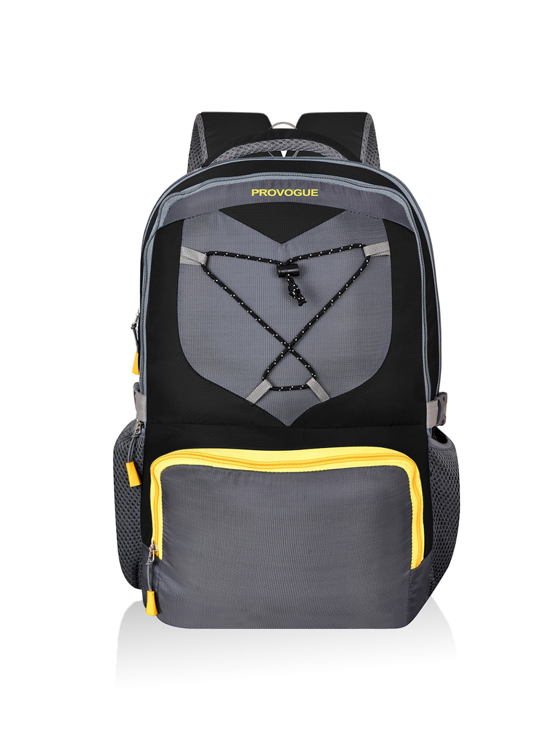 

Provogue Unisex Embroidered Backpack with Raincover Up to 18 inch, Black