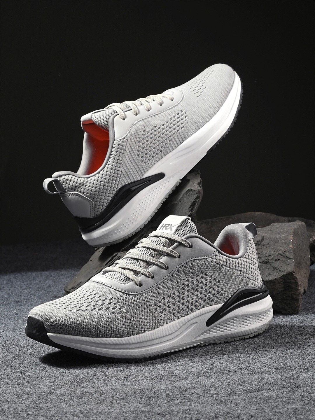 

HRX by Hrithik Roshan Men Grey & White Mesh Running Shoes