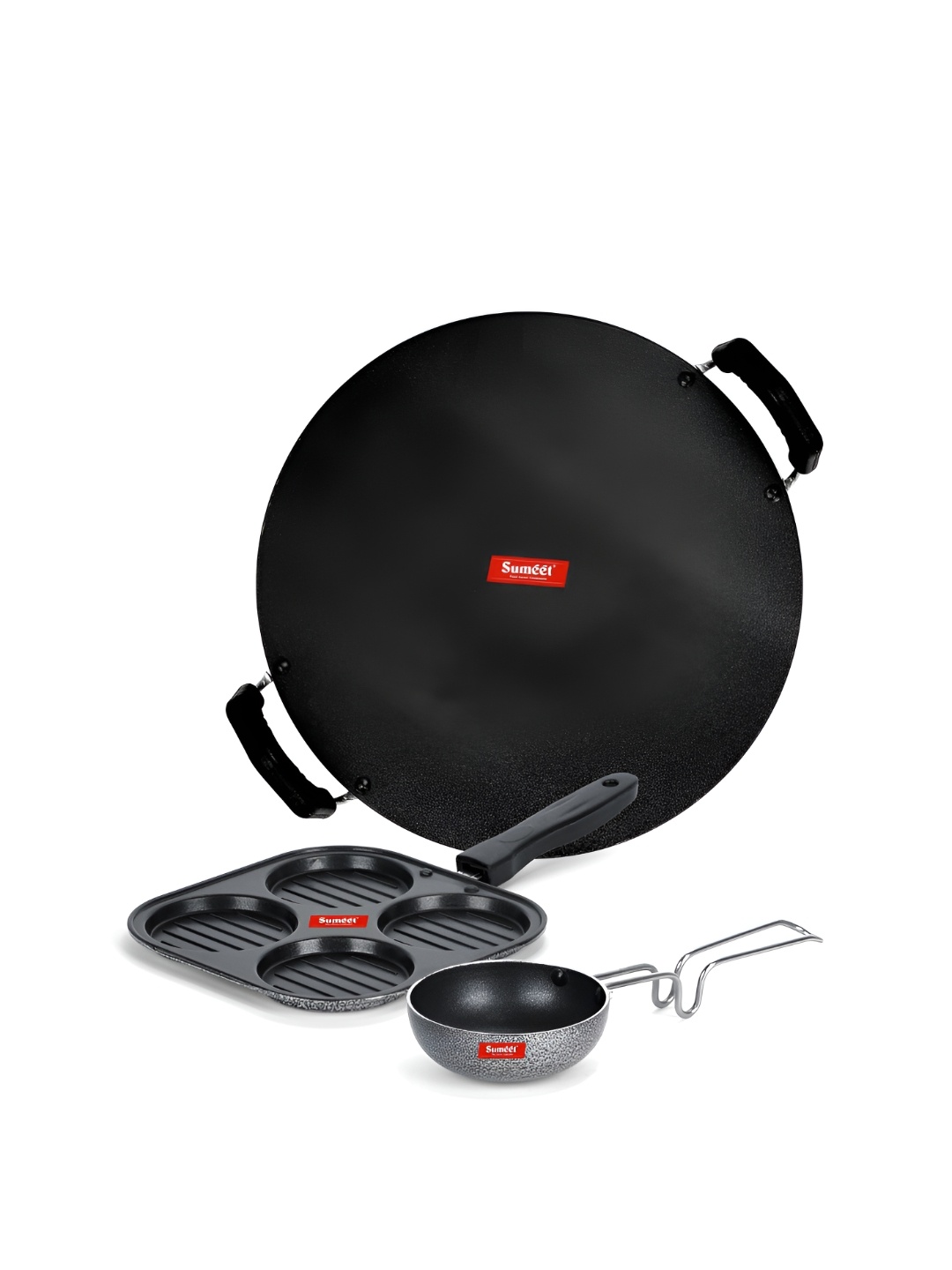 

Sumeet Silver-Toned NonStick Dishwasher Safe Cookware Set