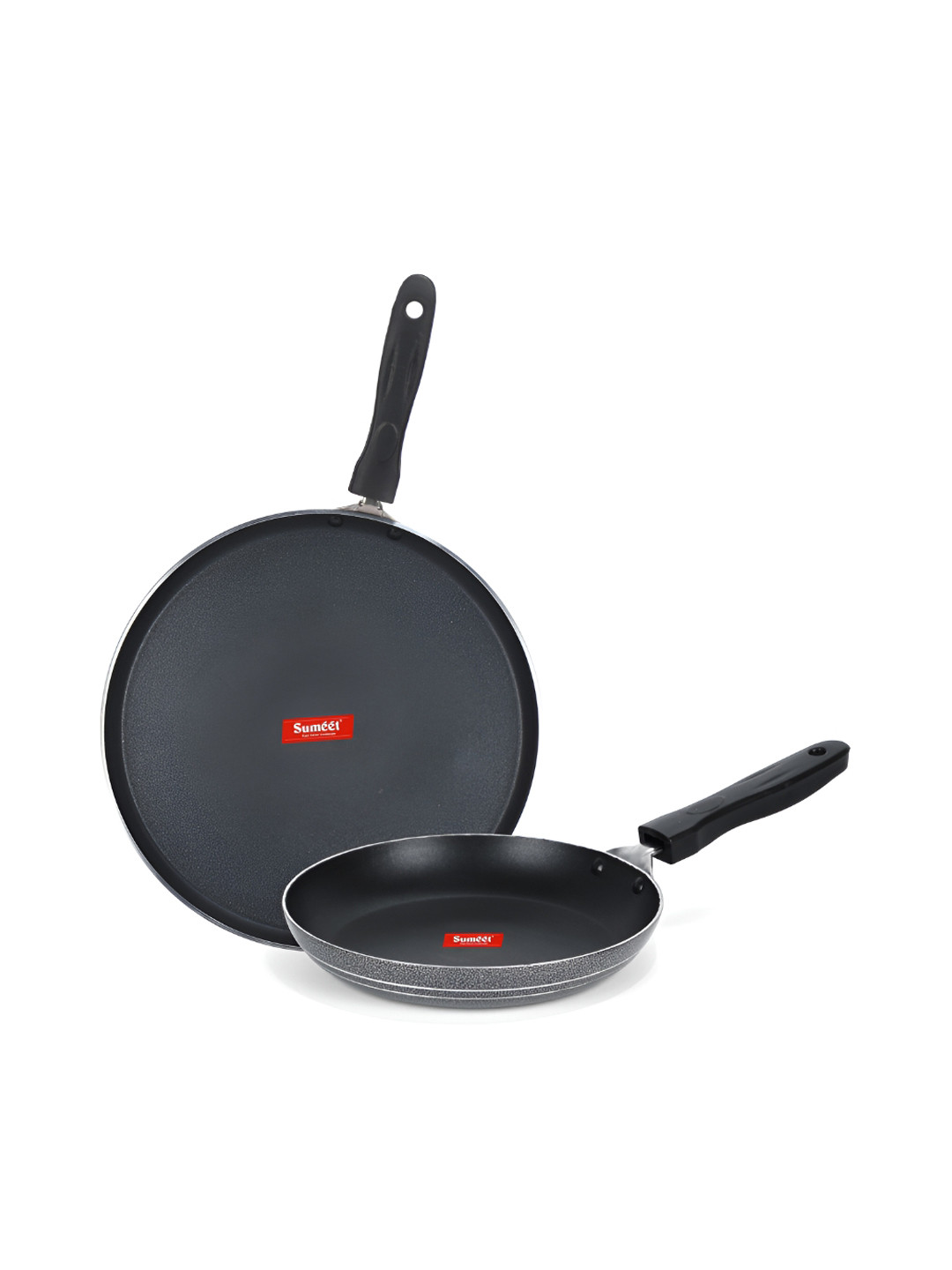 

Sumeet Silver Toned & Black Aluminium Dishwasher Safe Cookware Set