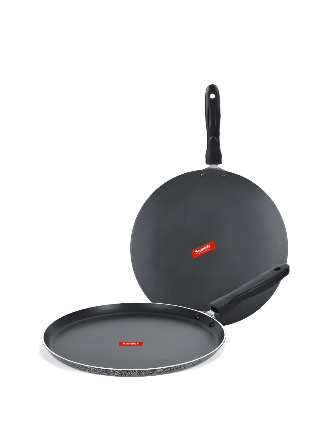 

Sumeet Silver Toned & Black Aluminium Dishwasher Safe Cookware Set