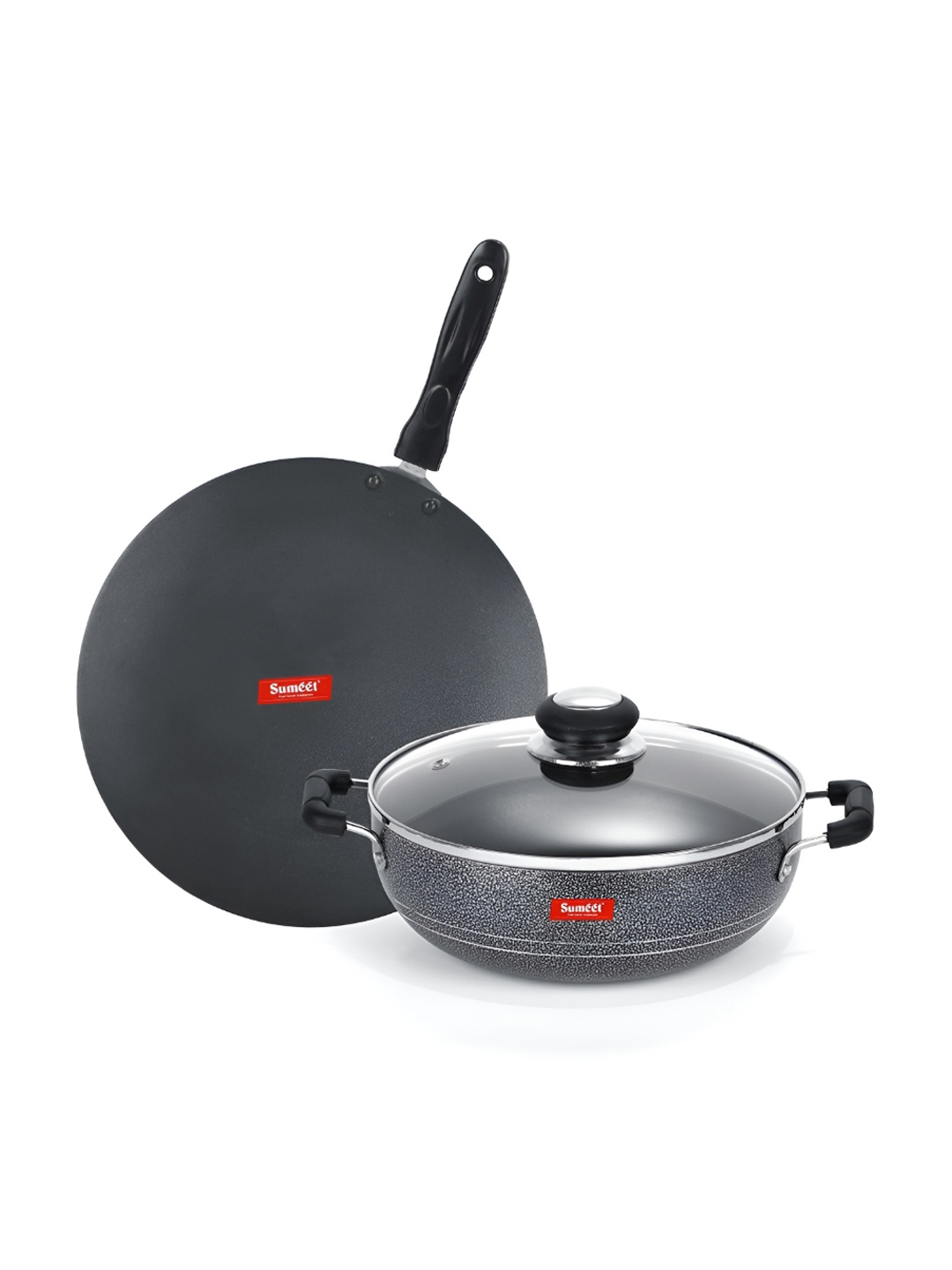 

Sumeet Silver-Toned NonStick Dishwasher Safe Cookware Set