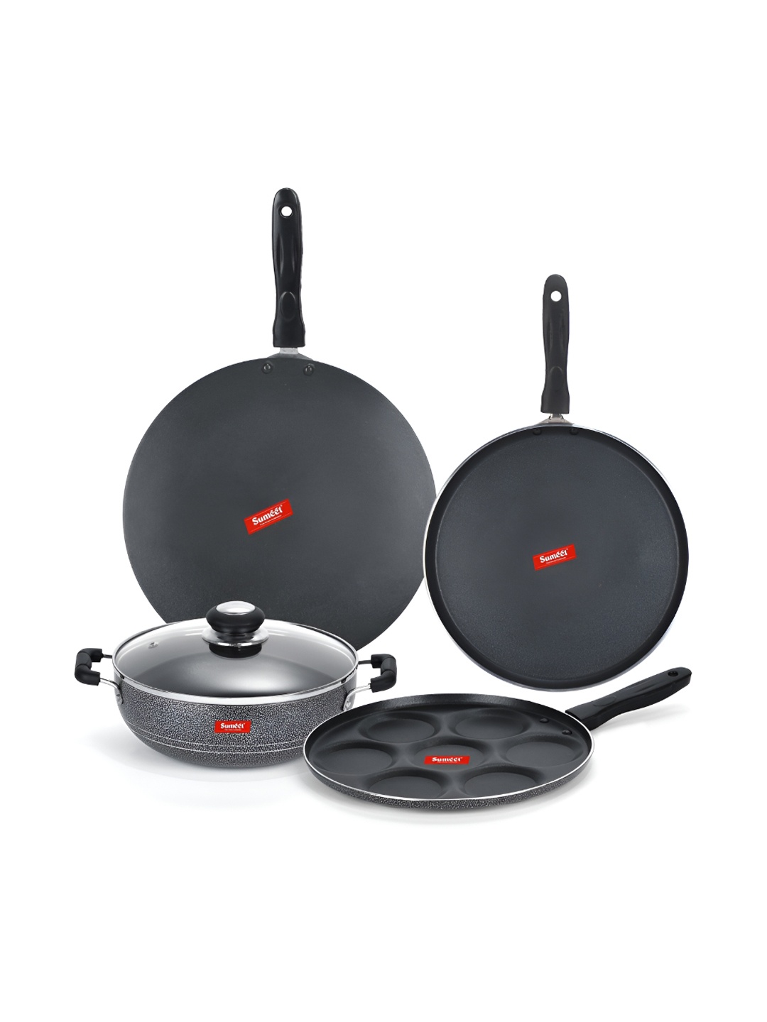 

Sumeet Black NonStick Dishwasher Safe Cookware Set