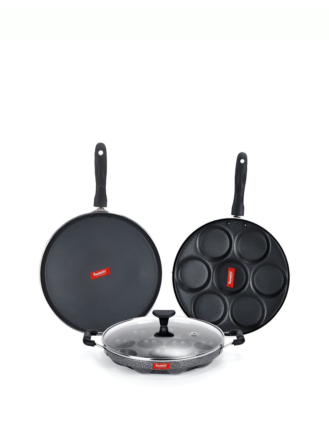 

Sumeet Silver-Toned Aluminium Dishwasher Safe Cookware Set