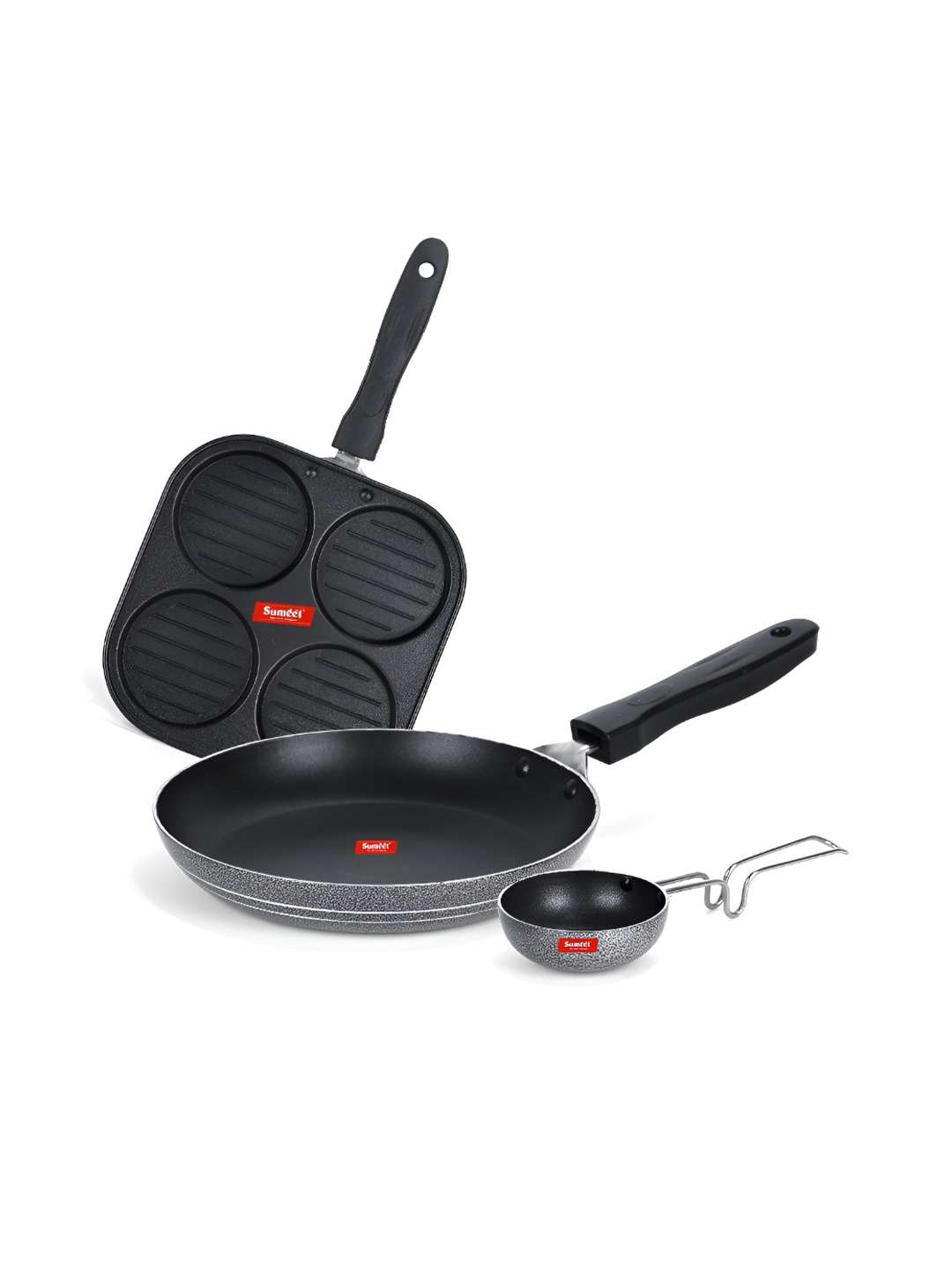

Sumeet Silver-Toned Aluminium Dishwasher Safe Cookware Set