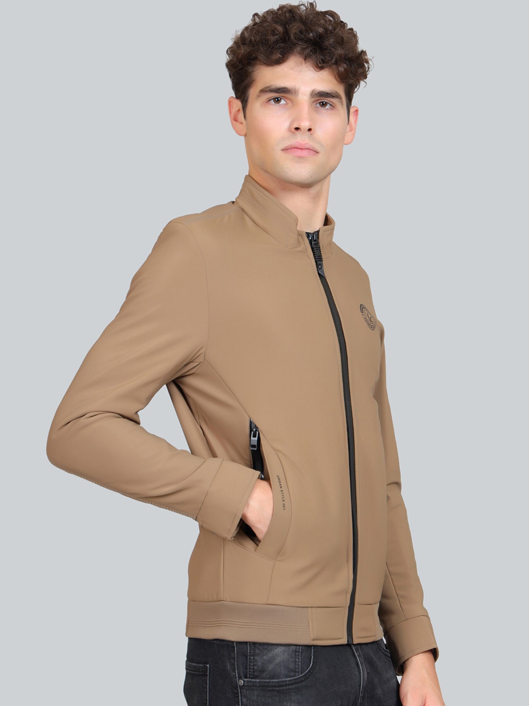 

YOUNG CLUB CLASSIC Mock Collar Bomber Jacket, Blue