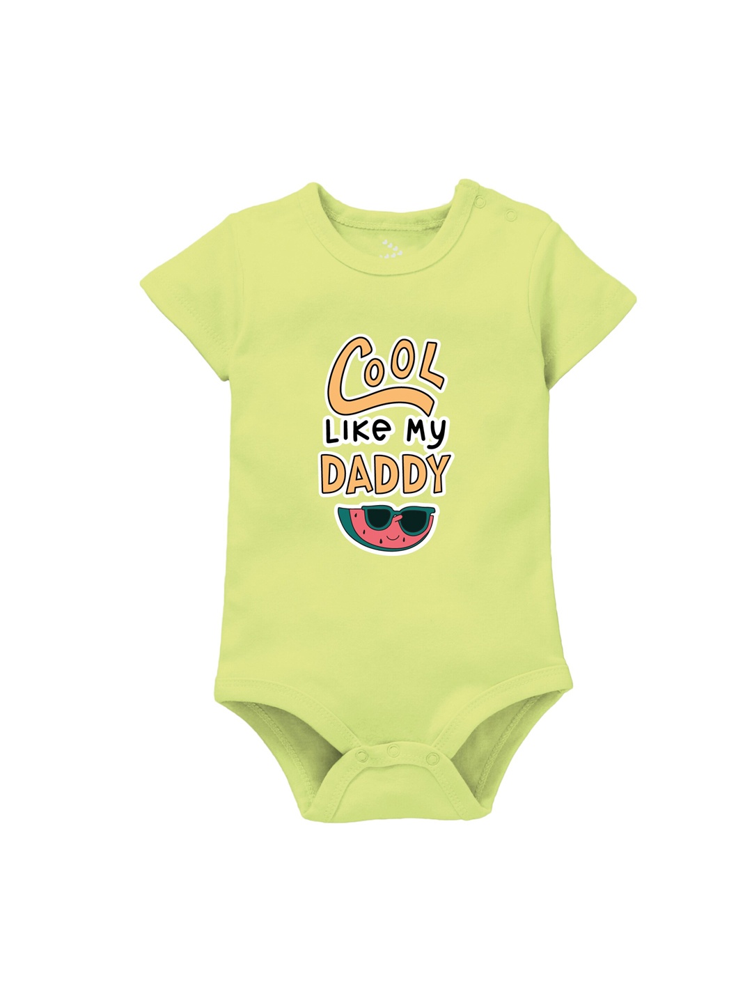 

Zeezeezoo Infants Typography Printed Pure Cotton Bodysuit, Green
