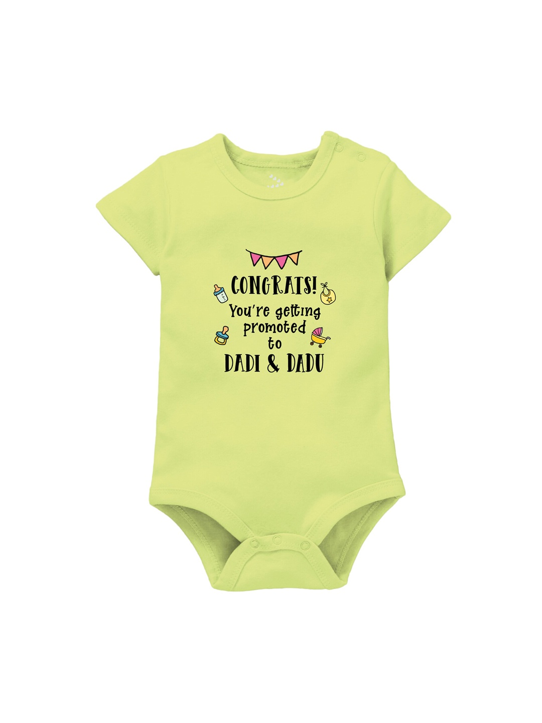 

Zeezeezoo Infants Printed Pure Cotton Bodysuit, Green