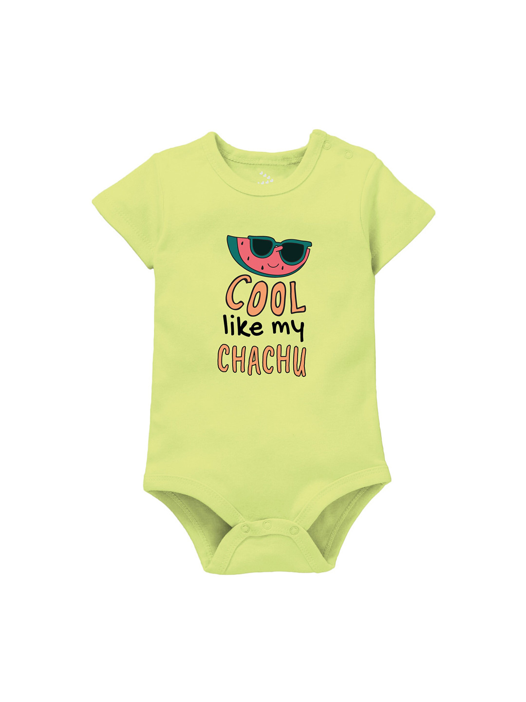 

Zeezeezoo Infants Typography Printed Pure Cotton Bodysuit, Green