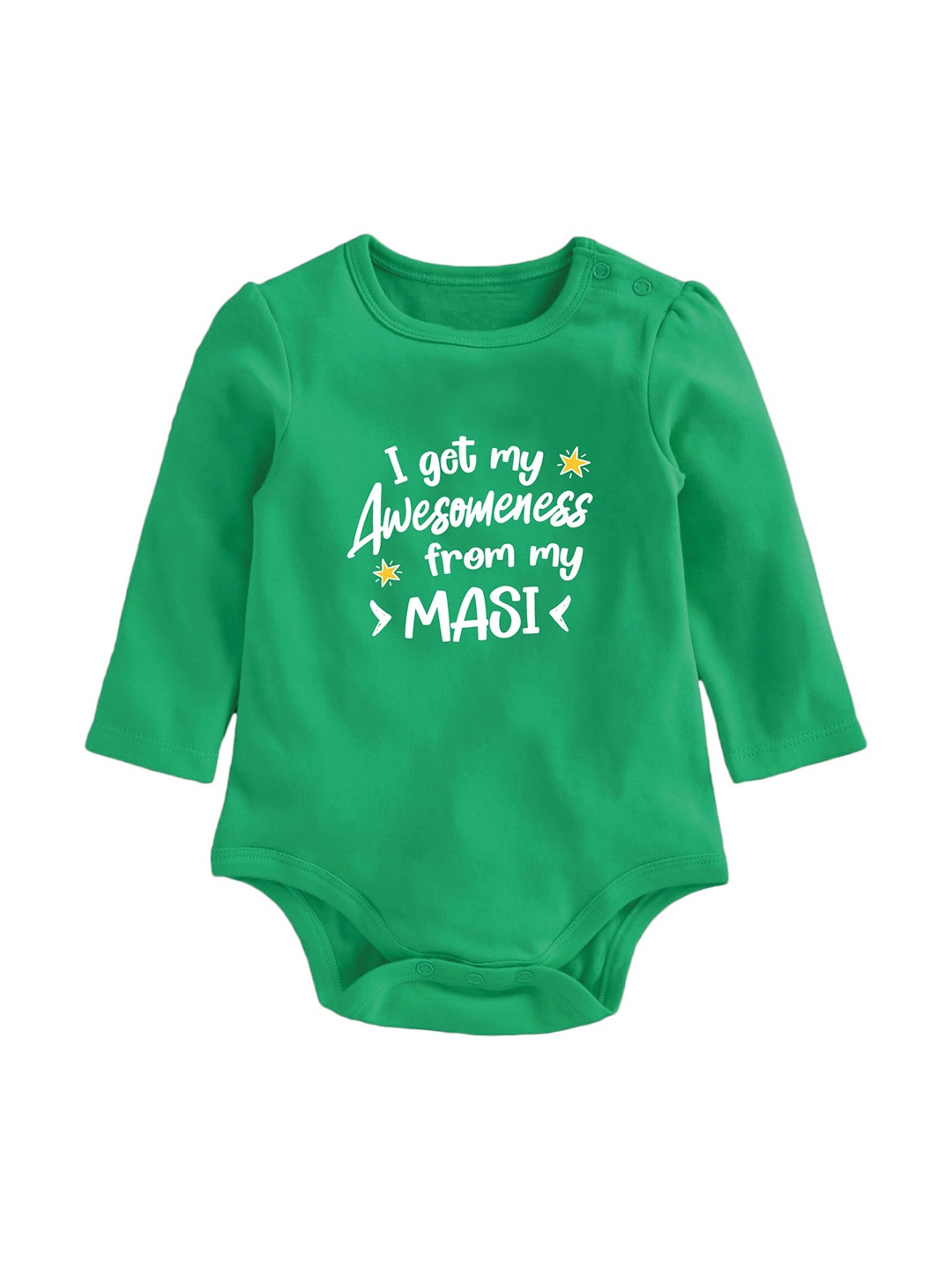 

Zeezeezoo Infants Printed Pure Cotton Bodysuit, Green