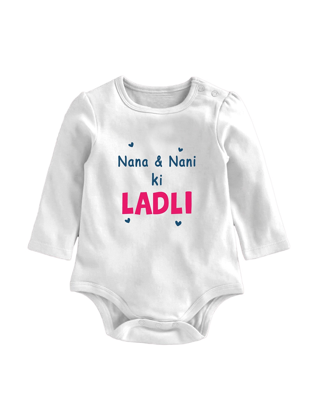 

Zeezeezoo Infants Printed Pure Cotton Bodysuit, White