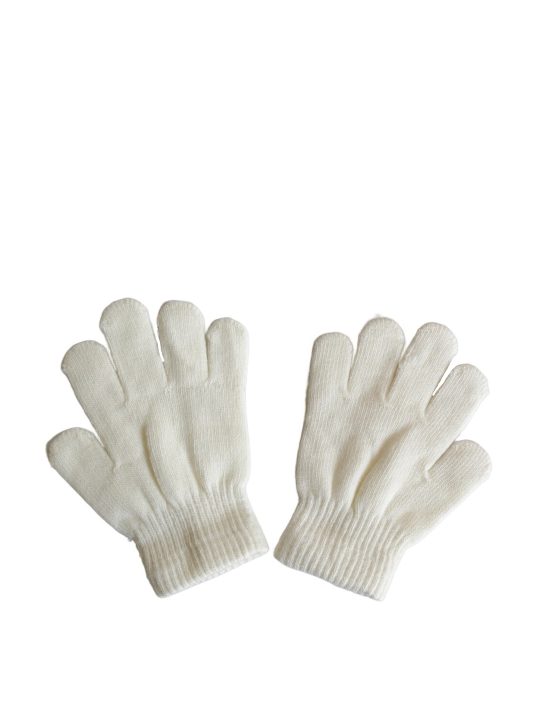 

TIPY TIPY TAP Girls Full Finger Woolen Winter Gloves, White