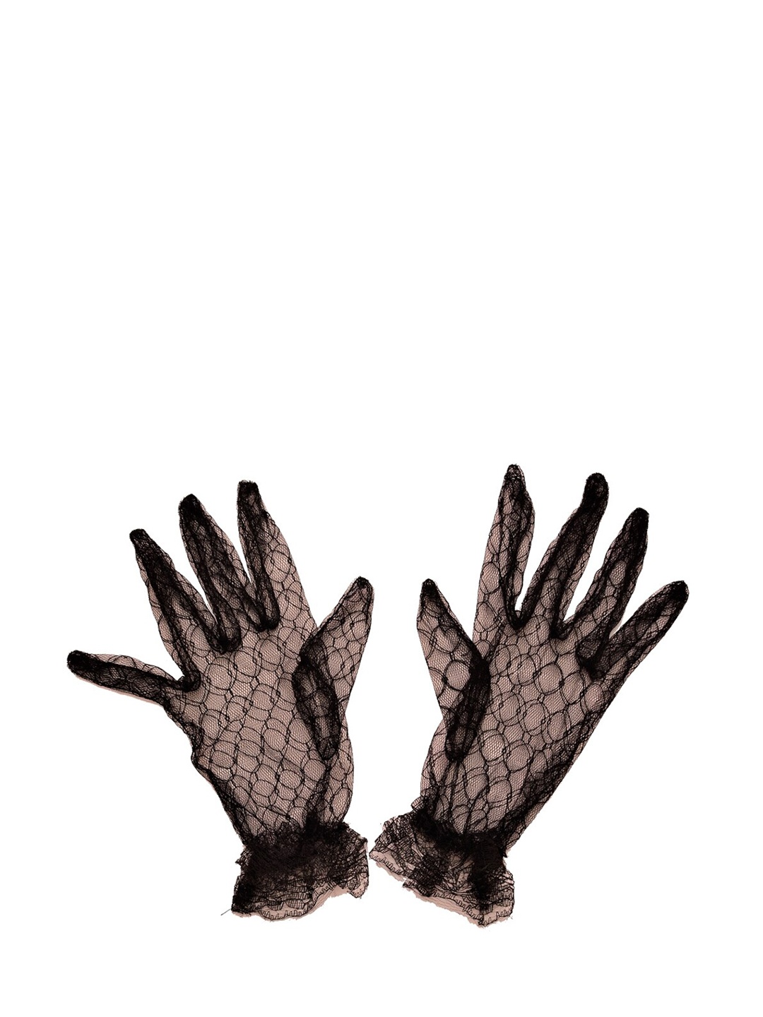 TIPY TIPY TAP Girls Full Fingers Mesh Safety Gloves, Black