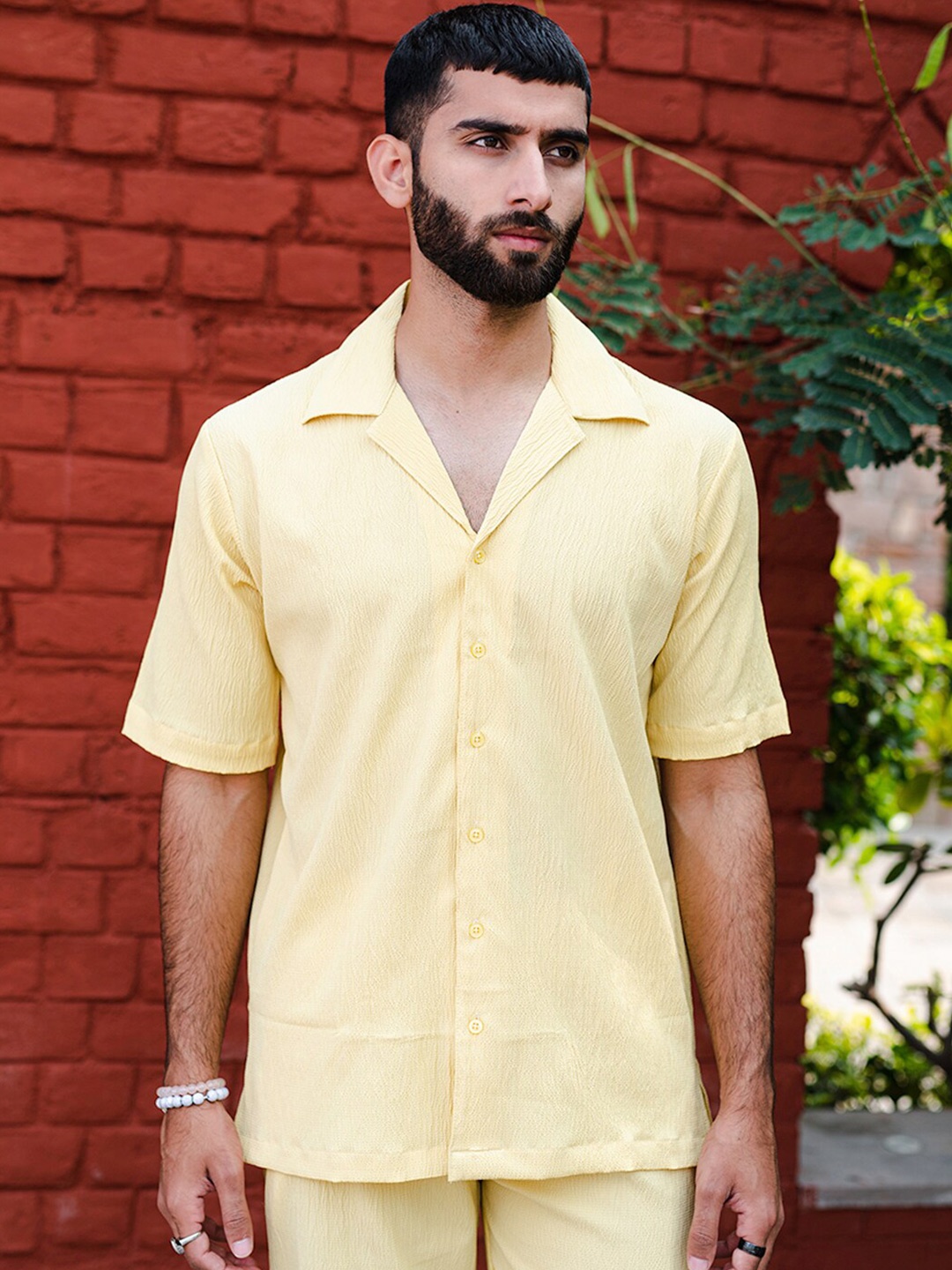 

Tistabene New Texture Oversized Casual Shirt, Yellow