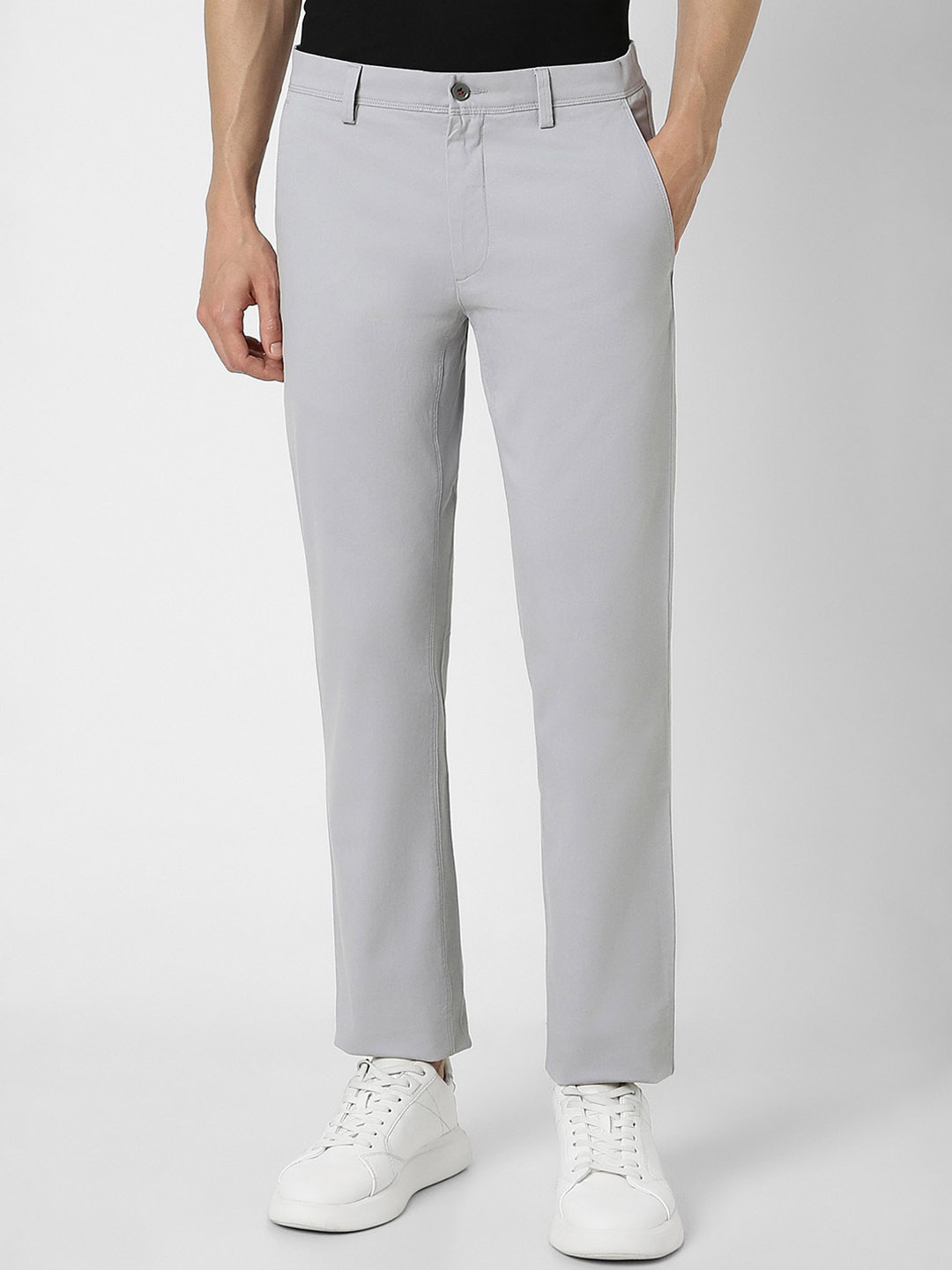 

Van Heusen Sport Men Mid-Rise Slim Fit Trousers, Grey
