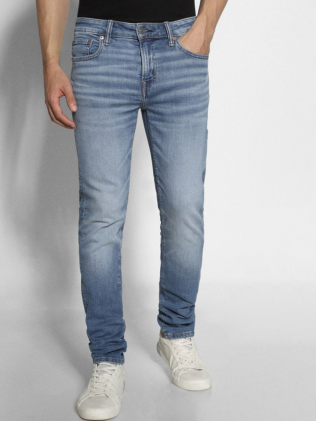 

AMERICAN EAGLE OUTFITTERS Men Skinny Fit Clean Look Stretchable Jeans, Blue