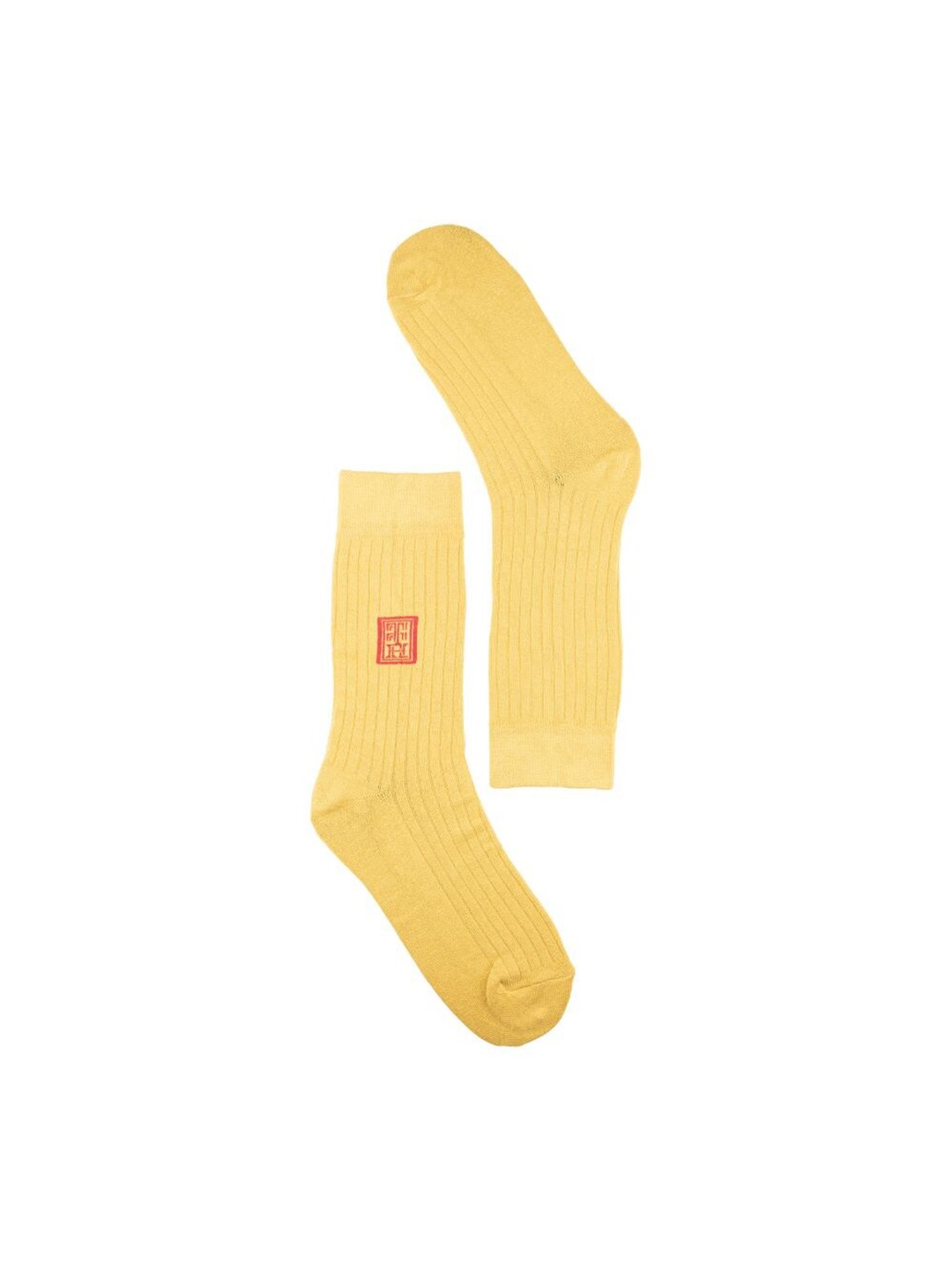 

The Tie Hub Calf Length Socks, Yellow