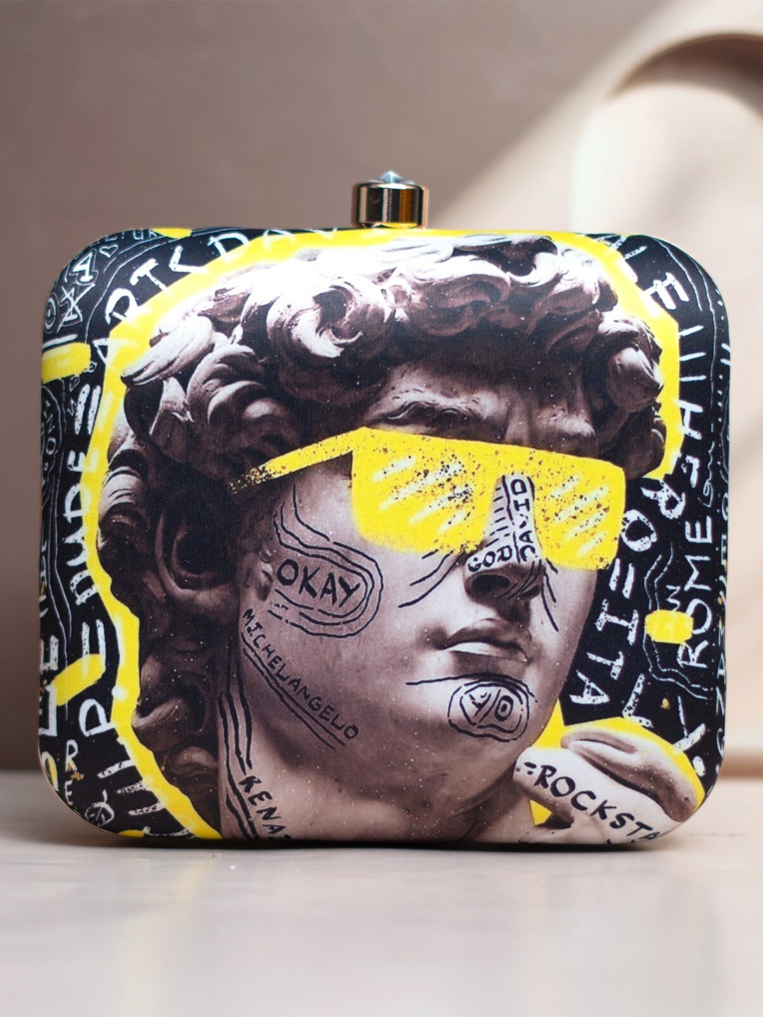 

ARTKLIM Printed Box Clutches, Blue